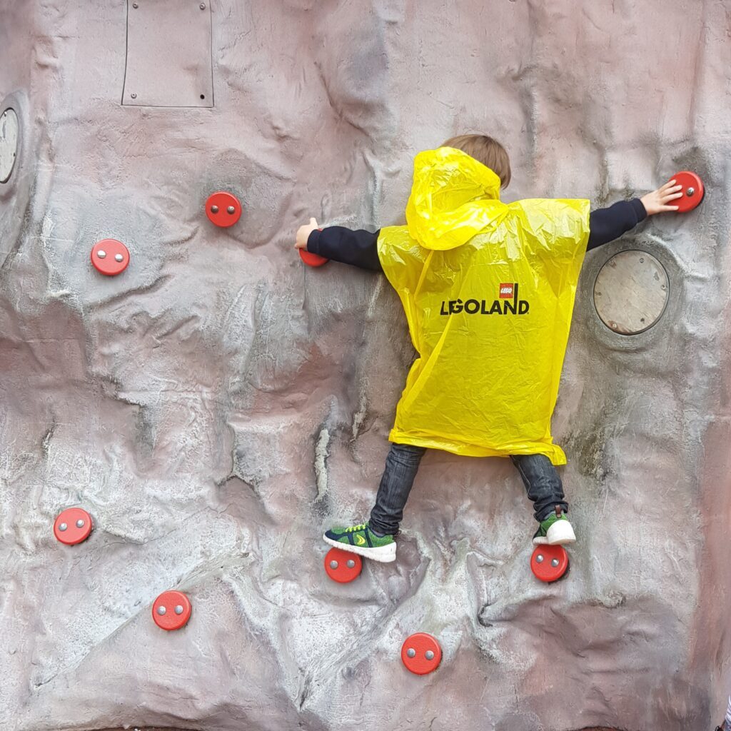 logan climbing wall at legoland