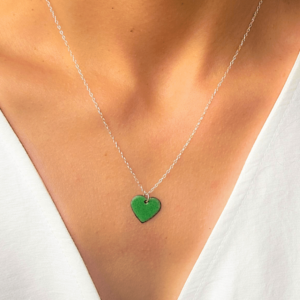 green enamel pendant