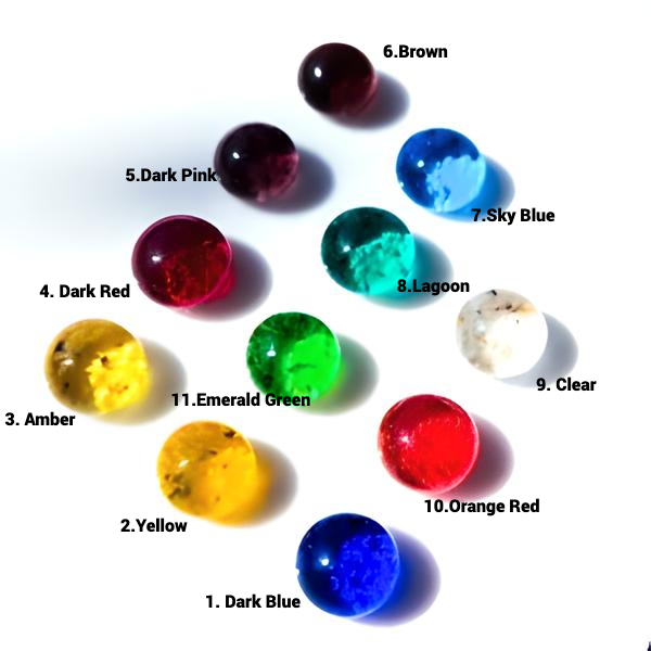 11 different colours for ashes glass