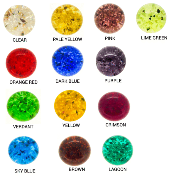all the glass colours
