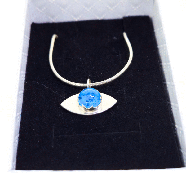 gift boxed sterling silver ashes glass pendant
