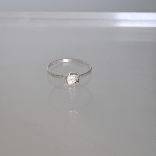 ashes in glass solitaire ring
