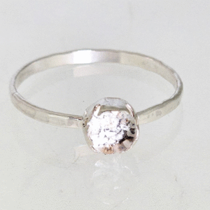 ashes in glass solitaire ring