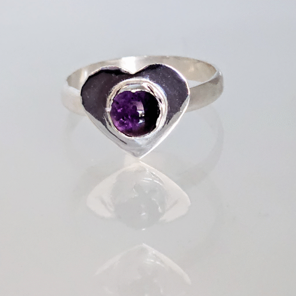 sterling silver ashes in glass ring