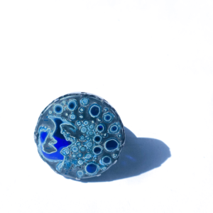 oxidised blue grace ring