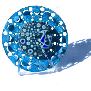 blue patina grace brooch