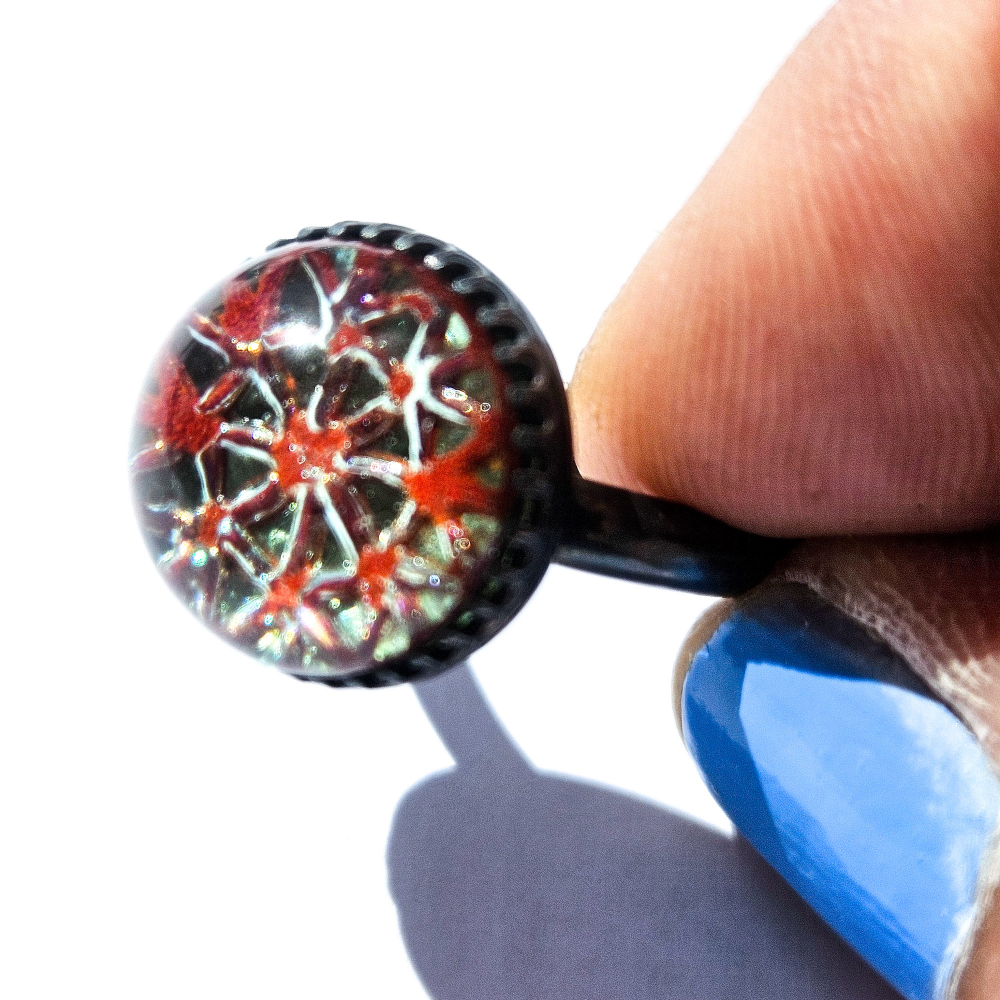 Crushed Candy Ring in Lagoon with Copper, Oxidised - Image 2