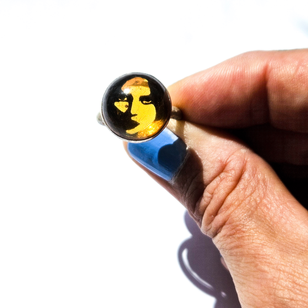 Crushed Candy Ring in Amber with Penny - Image 11