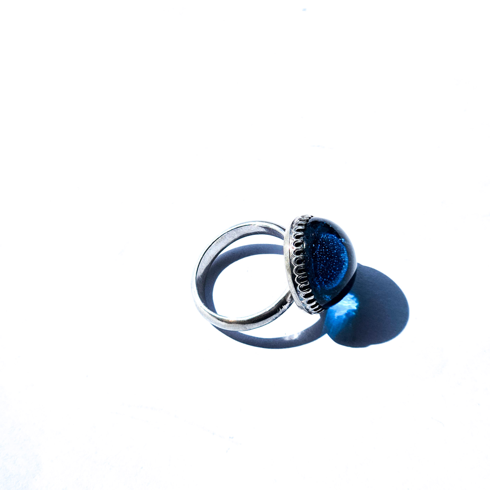 Crushed Candy Ring in Sapphire with Copper - Image 8