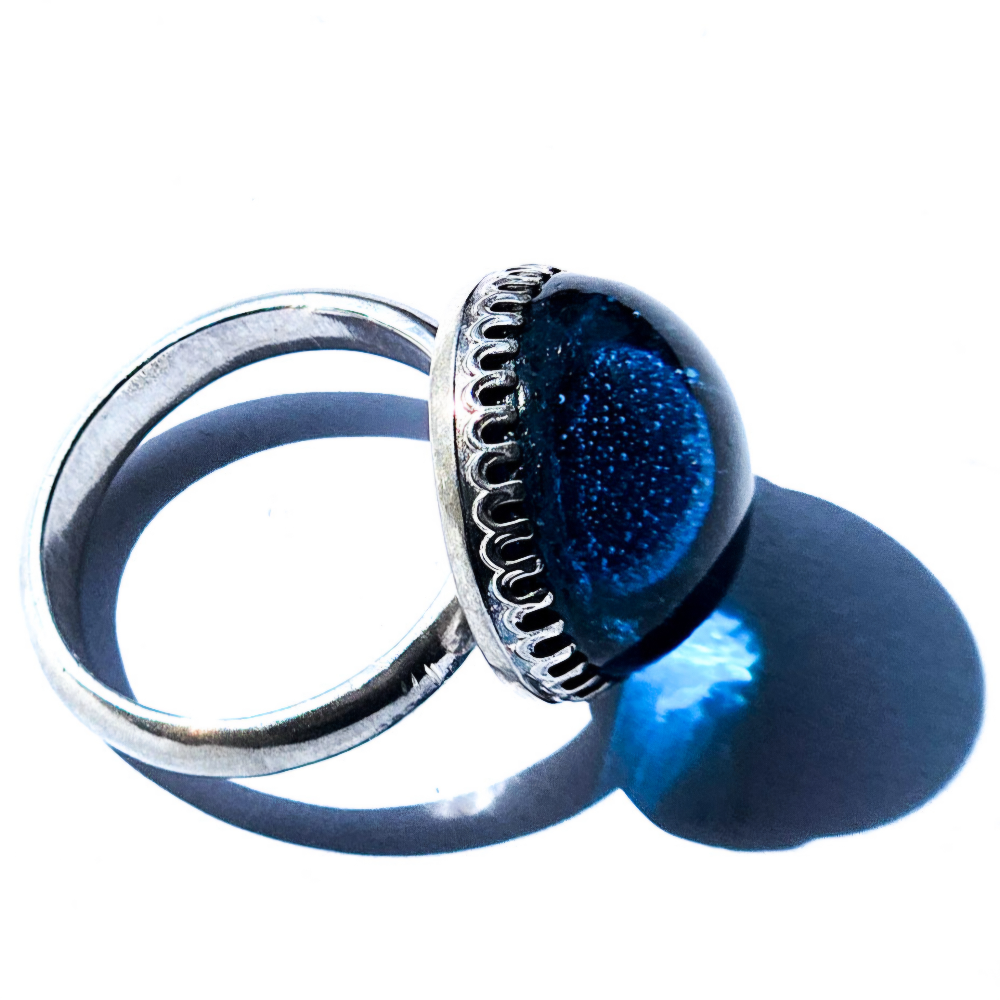 Crushed Candy Ring in Sapphire with Copper - Image 3