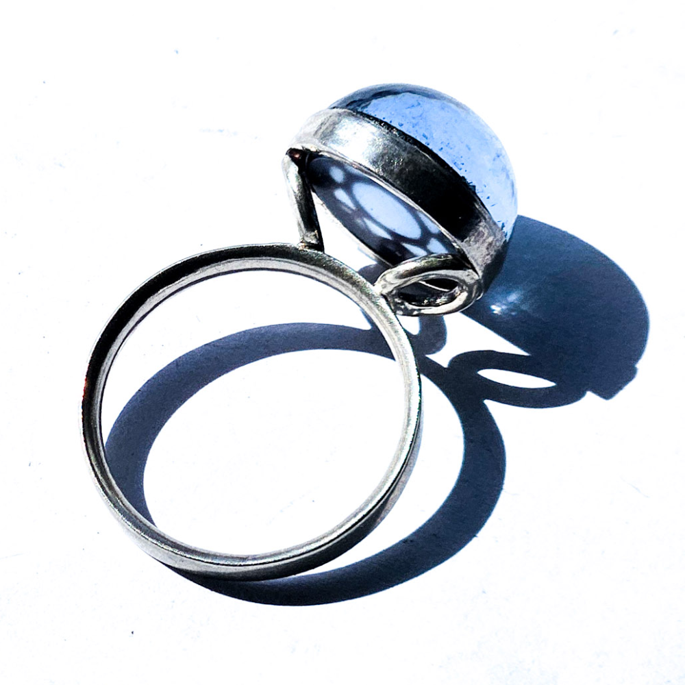 Crushed Candy Ring in Steel Blue with Copper - Image 11