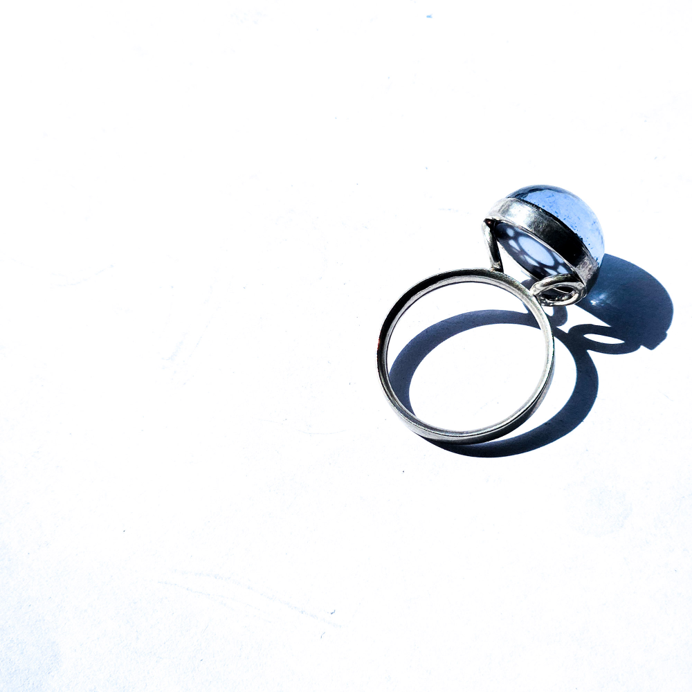 Crushed Candy Ring in Steel Blue with Copper - Image 15