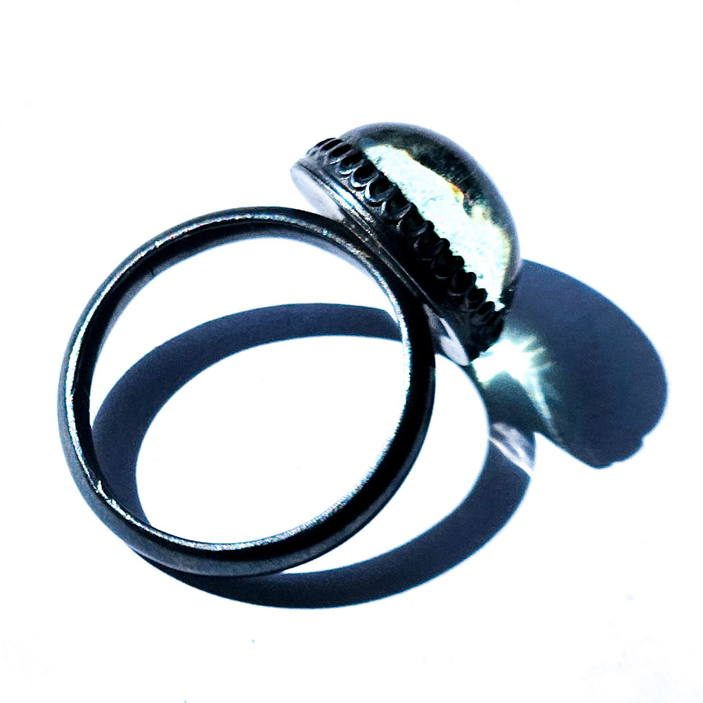 Crushed Candy Ring in Lagoon with Copper, Oxidised - Image 7