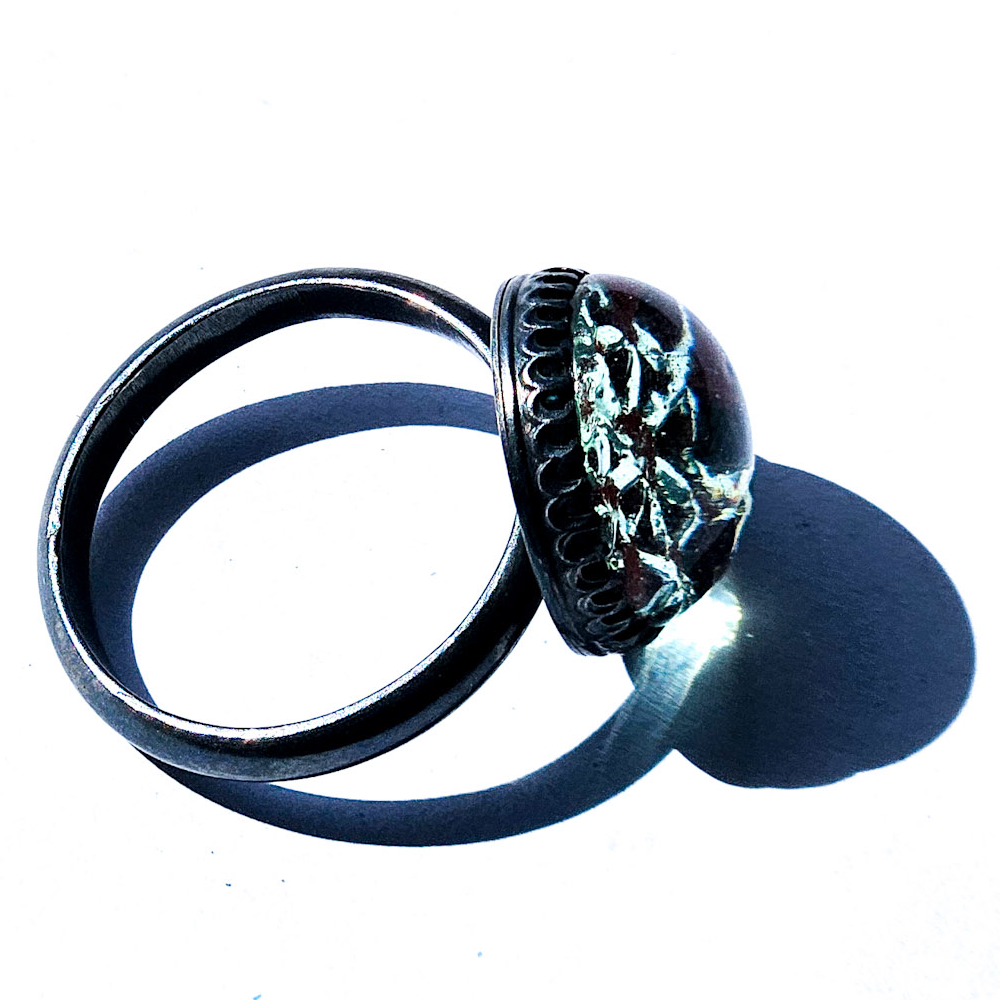 Crushed Candy Ring in Lagoon with Copper, Oxidised - Image 5
