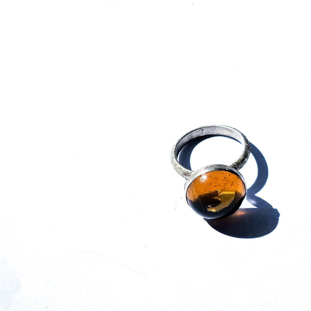Crushed Candy Ring in Amber with Penny - Image 16