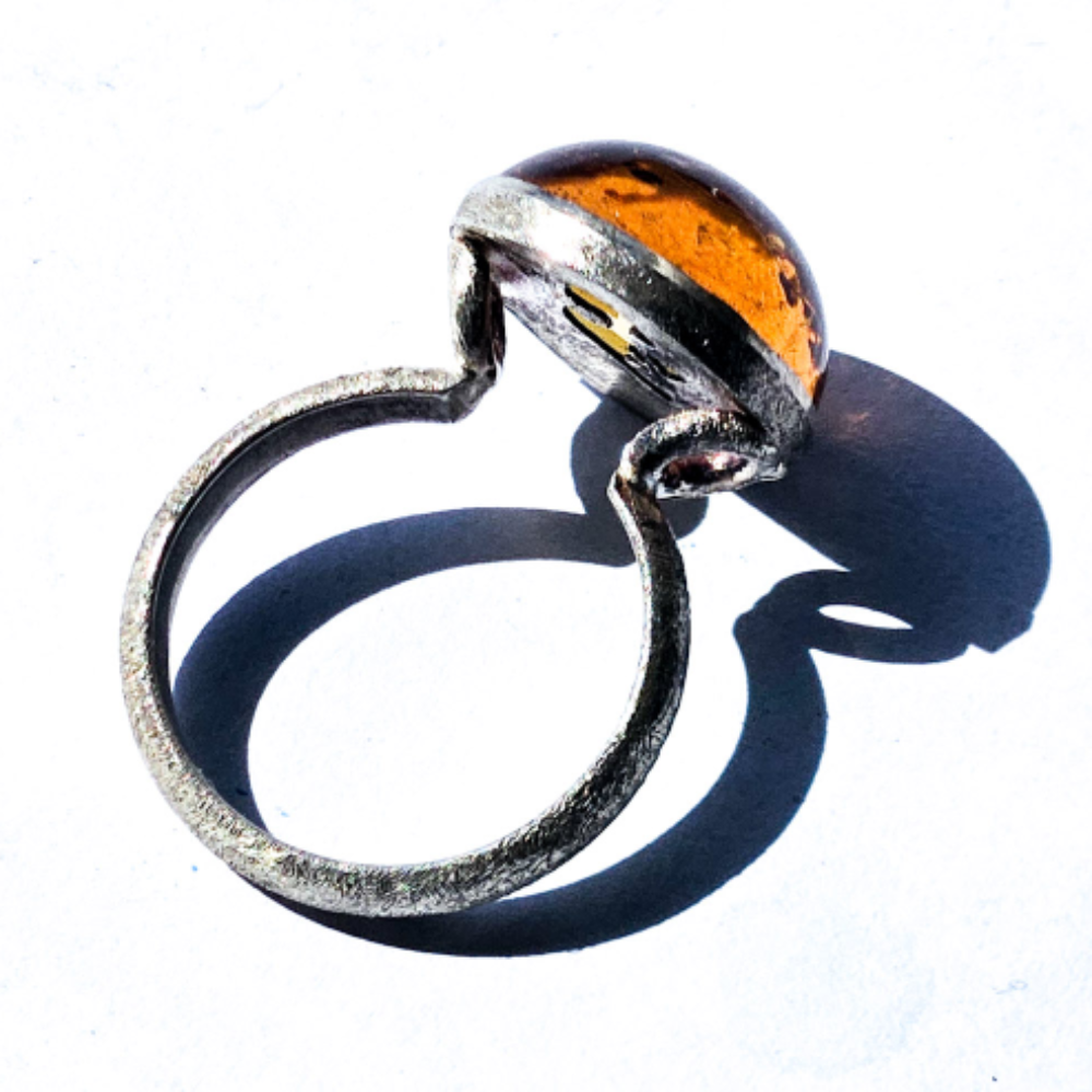 Crushed Candy Ring in Amber with Penny - Image 7