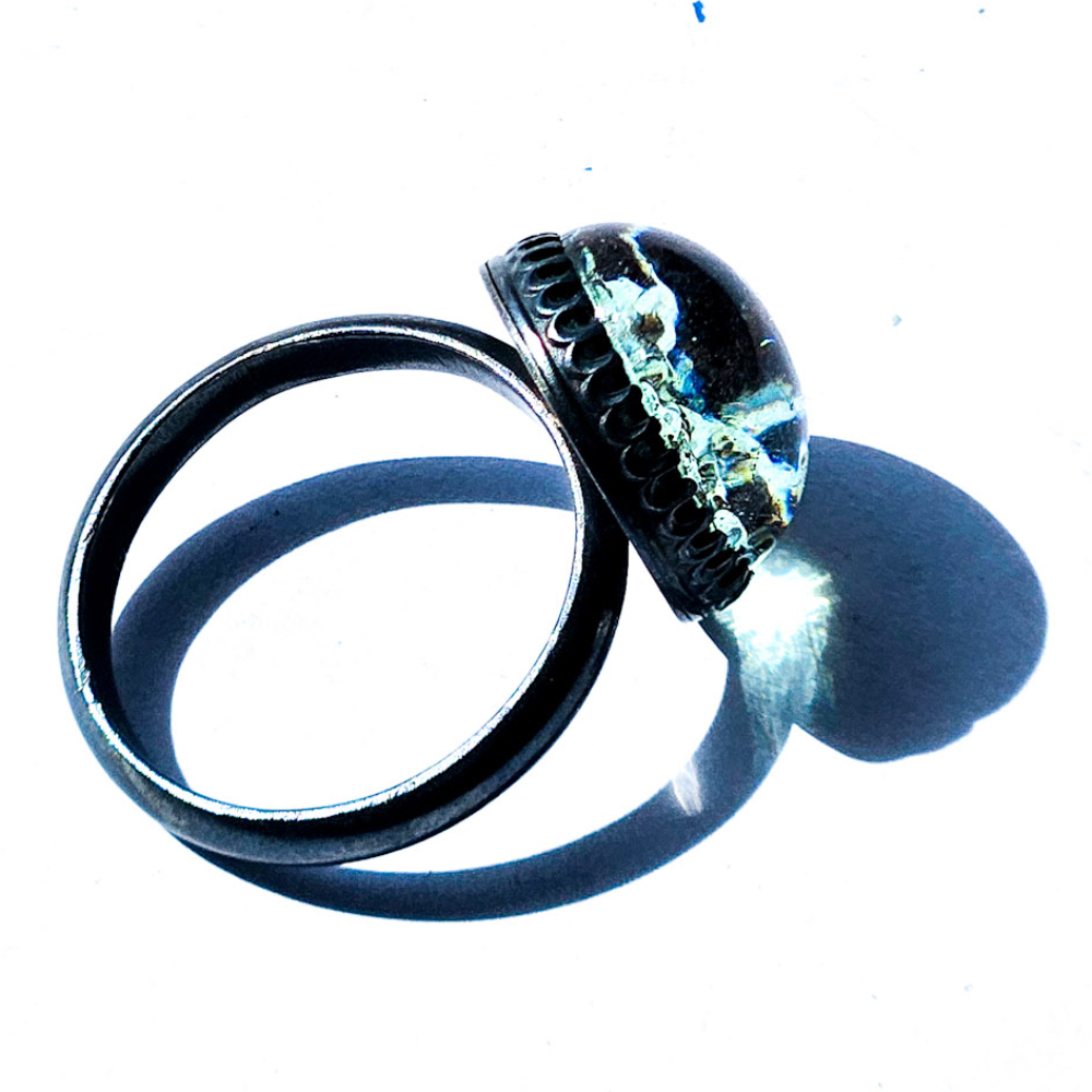 Crushed Candy Ring in Lagoon with Copper, Oxidised - Image 9