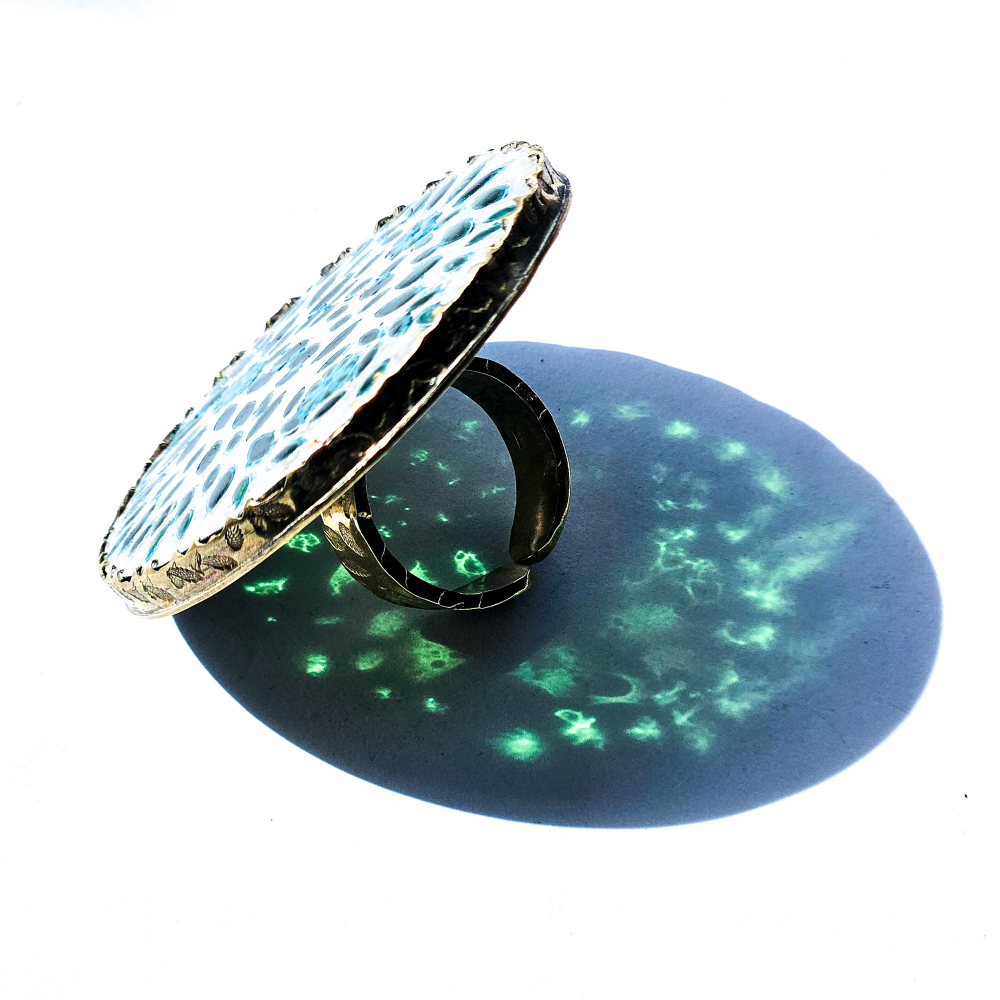 Winged Tearjerker Ring in Green - Image 2