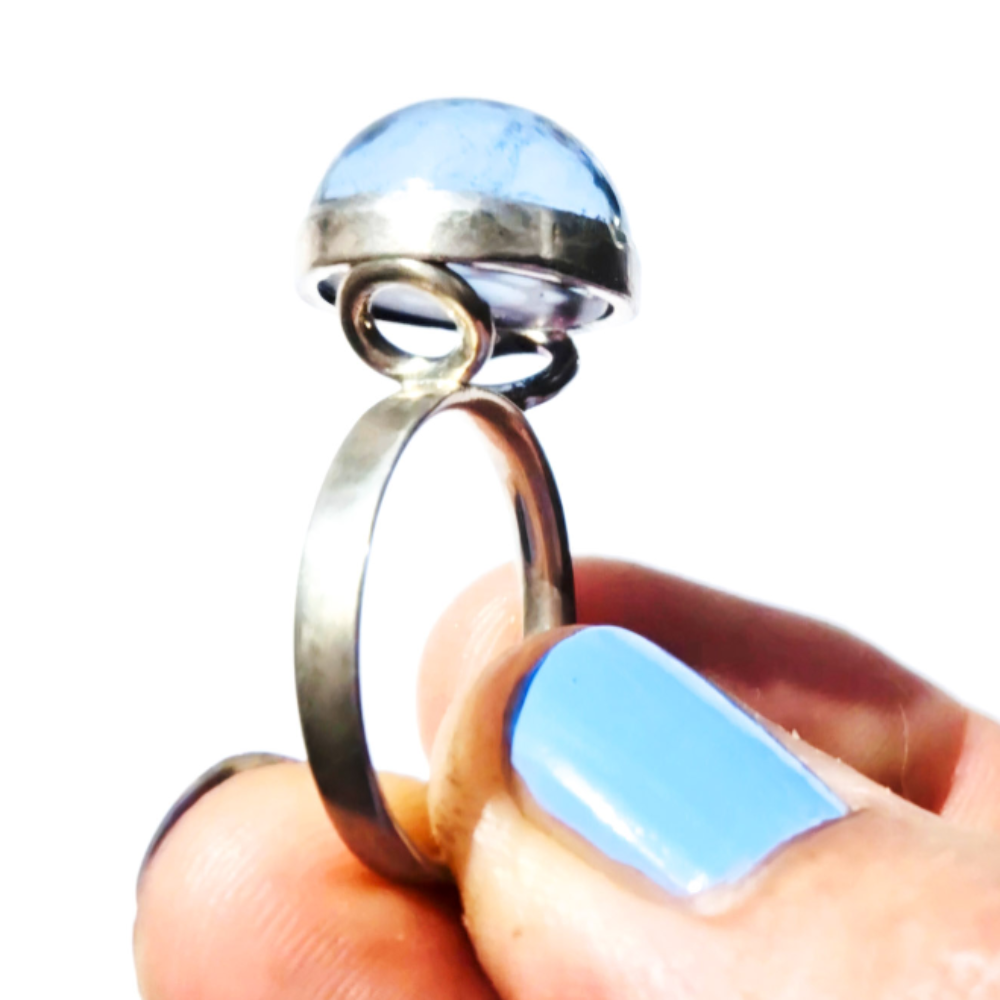 Crushed Candy Ring in Steel Blue with Copper - Image 10