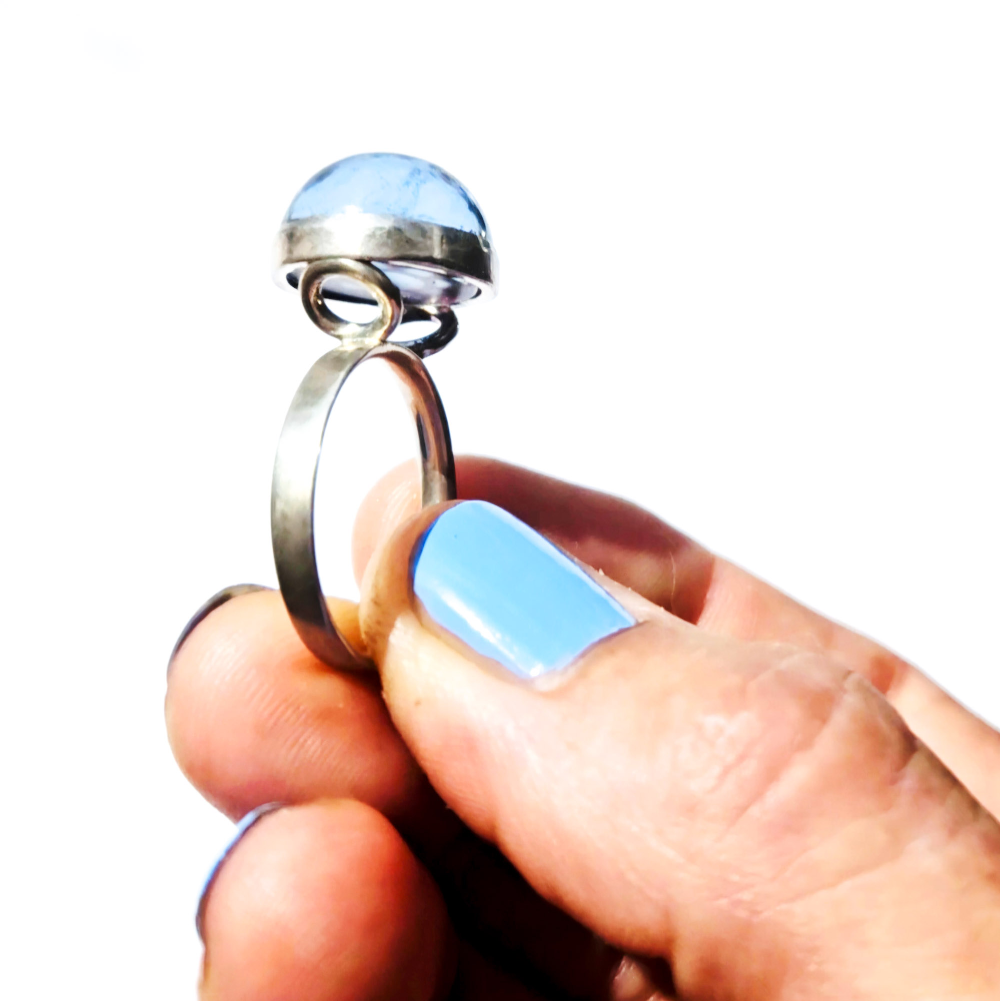 Crushed Candy Ring in Steel Blue with Copper - Image 9