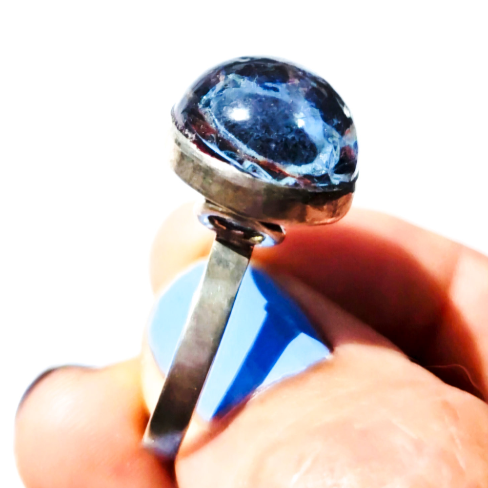 Crushed Candy Ring in Steel Blue with Copper - Image 5