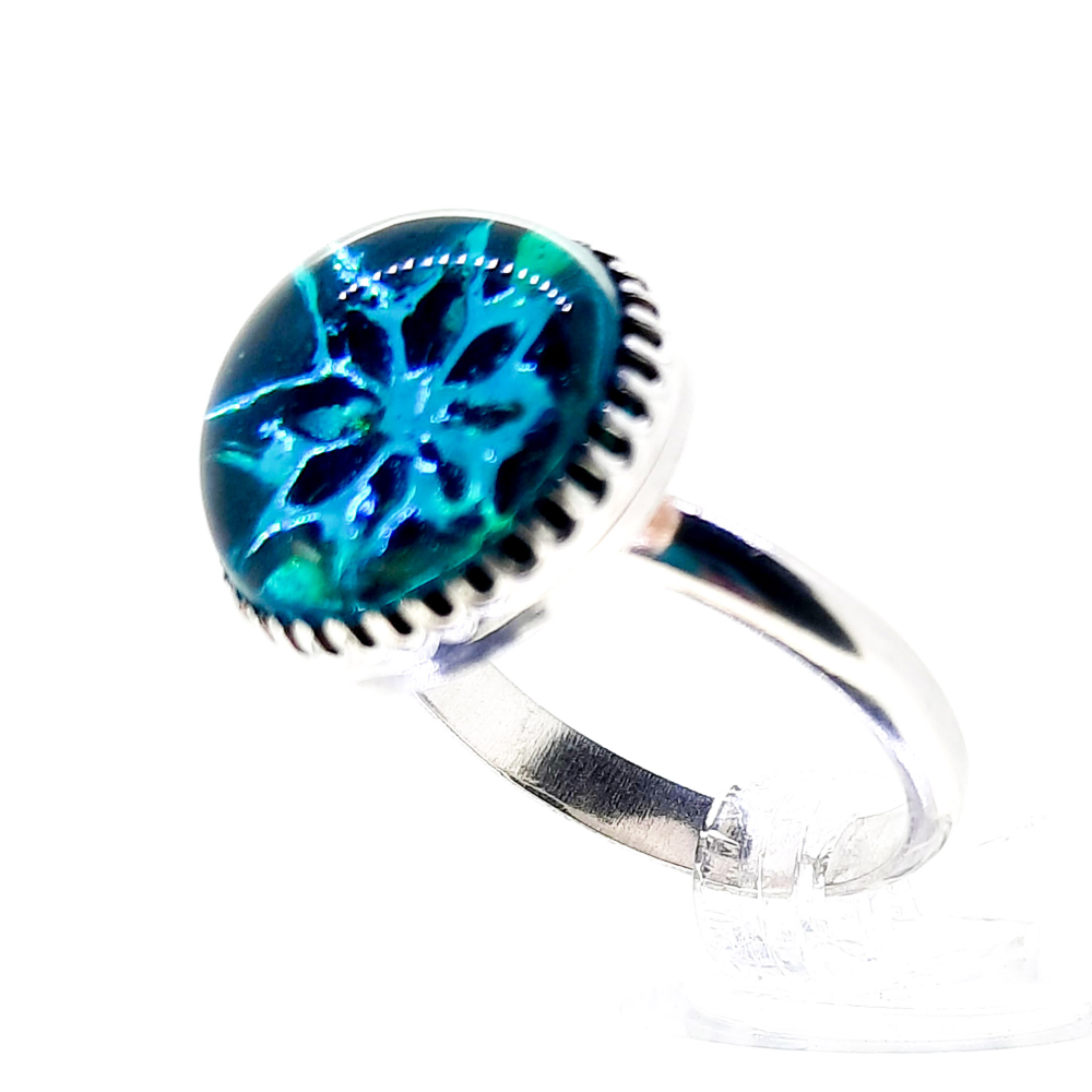 Crushed Candy Ring in Aegean Blue with Copper - Image 10