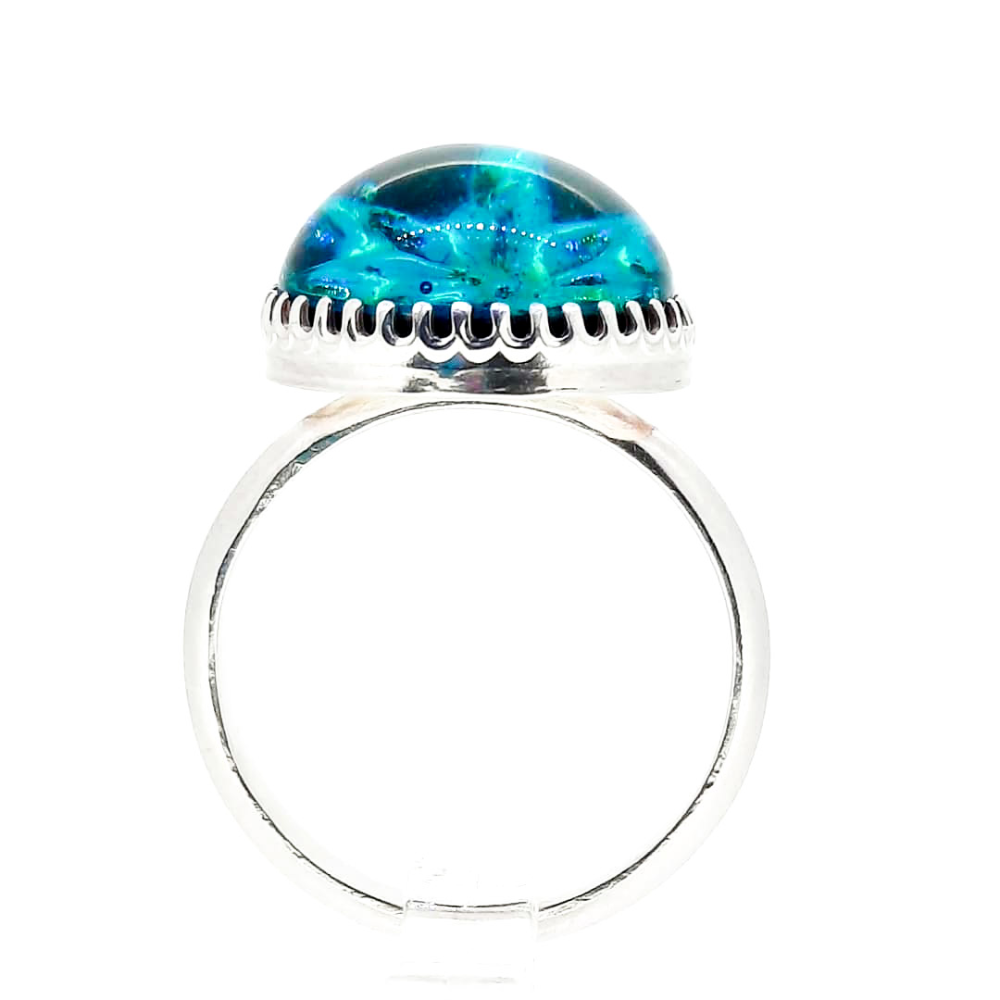 Crushed Candy Ring in Aegean Blue with Copper - Image 12