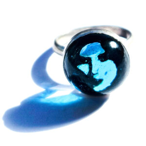 Crushed Candy Ring in Turquoise with Penny