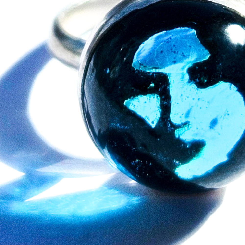 Crushed Candy Ring in Turquoise with Penny - Image 3