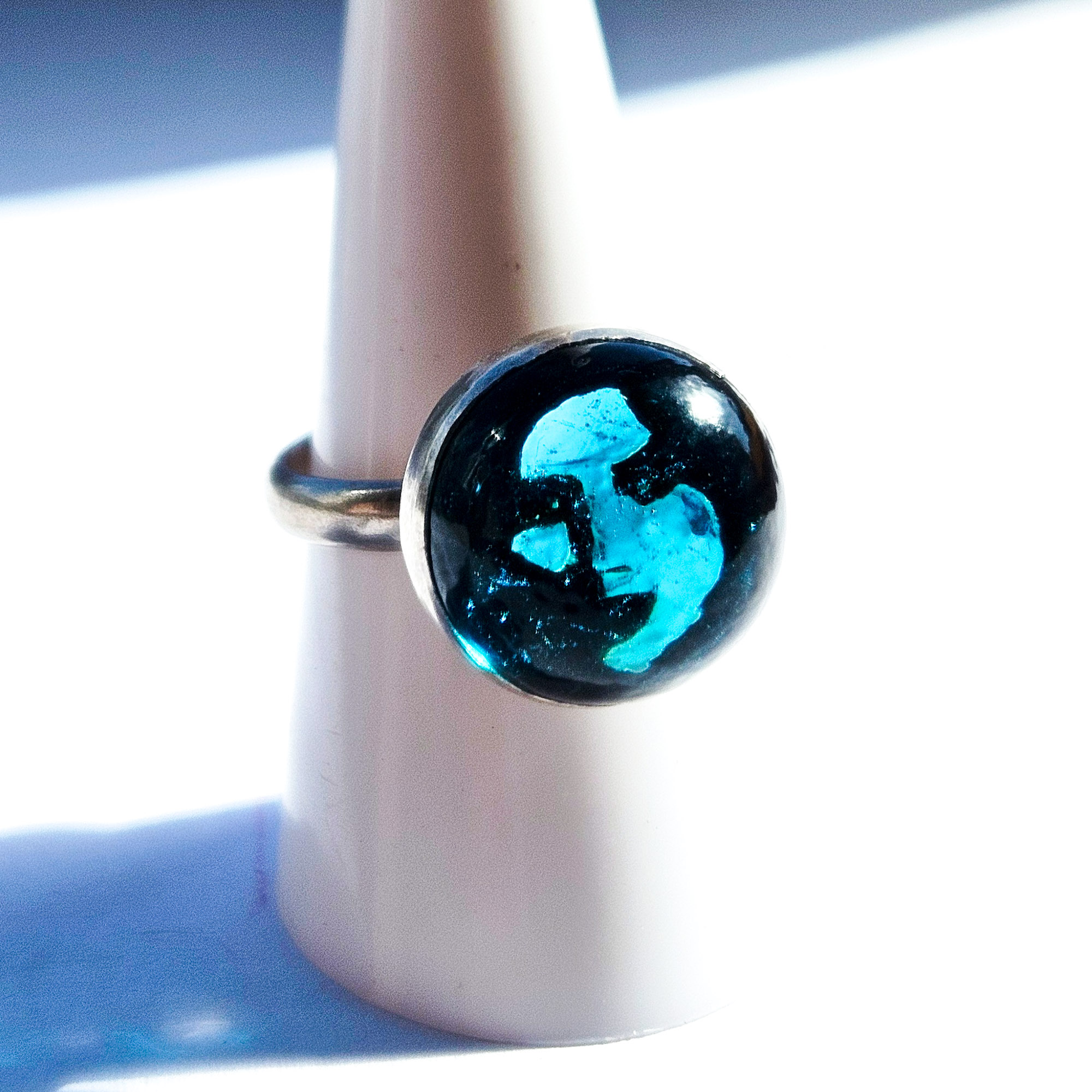 Crushed Candy Ring in Turquoise with Penny - Image 12