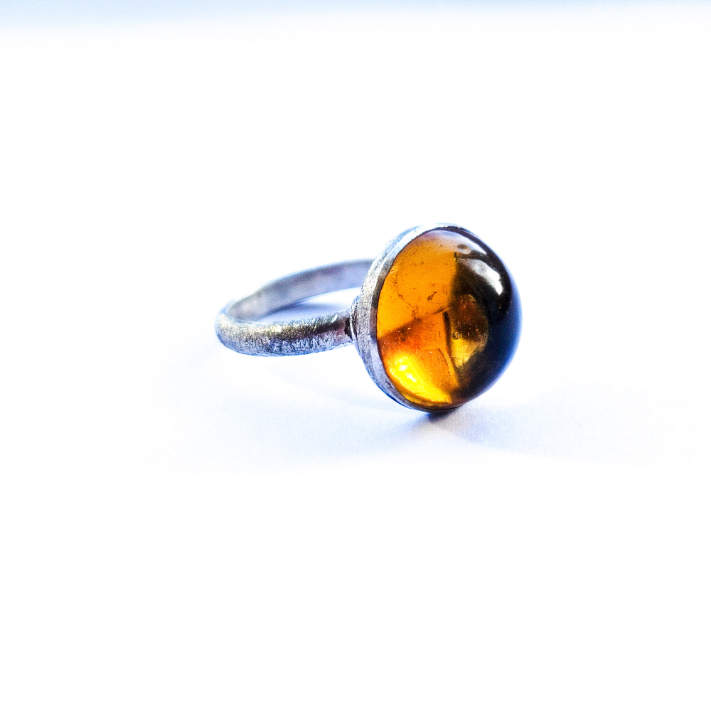 Crushed Candy Ring in Amber with Penny - Image 13