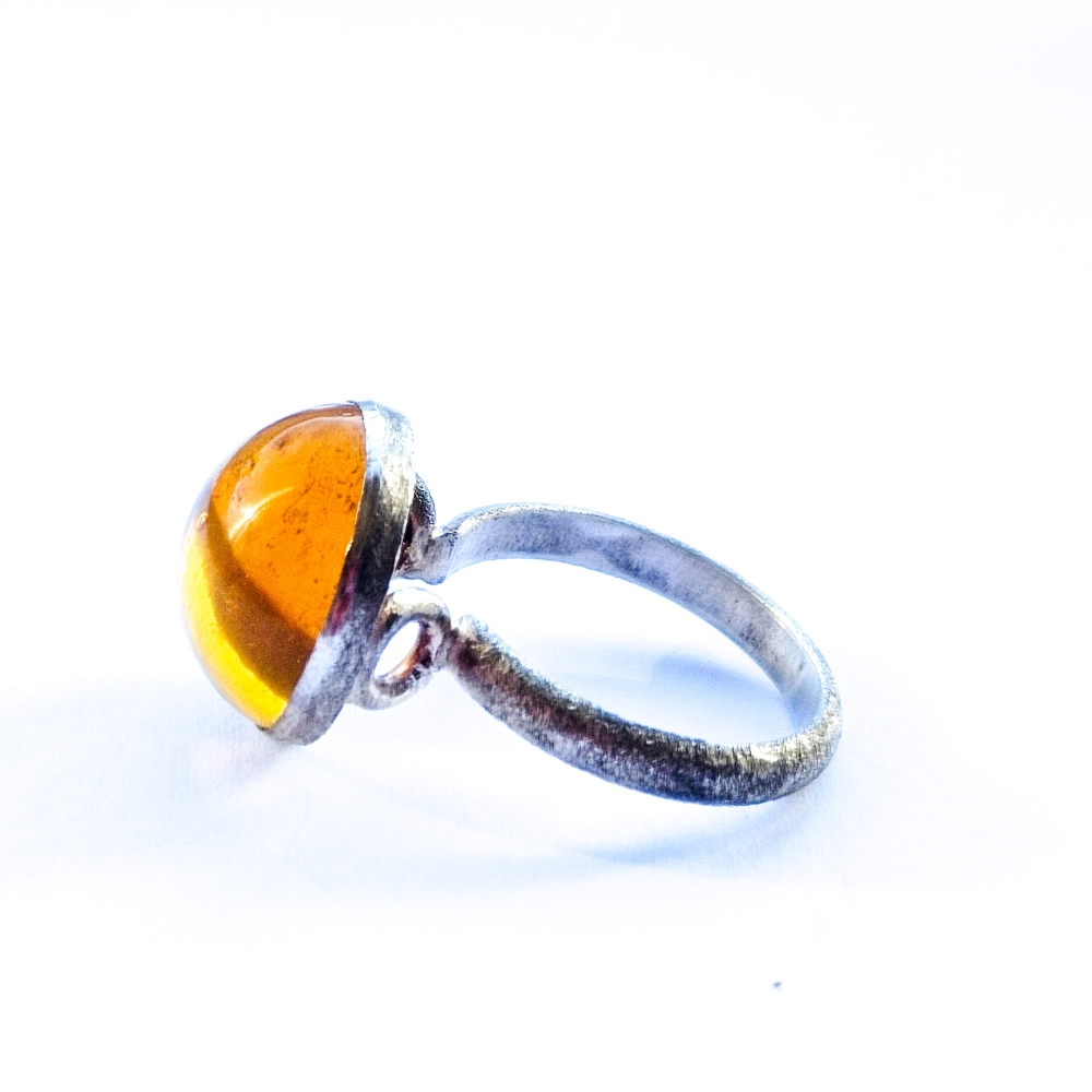Crushed Candy Ring in Amber with Penny - Image 14