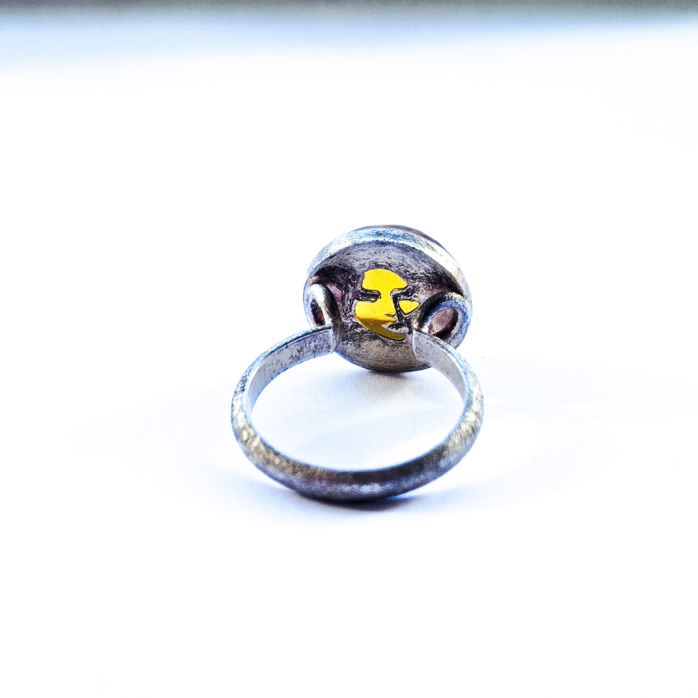 Crushed Candy Ring in Amber with Penny - Image 15