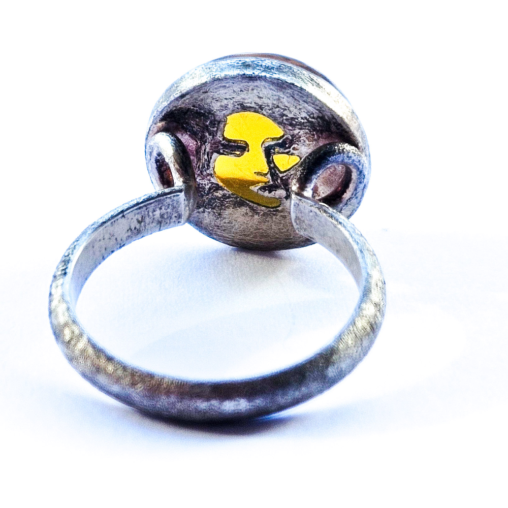 Crushed Candy Ring in Amber with Penny - Image 5