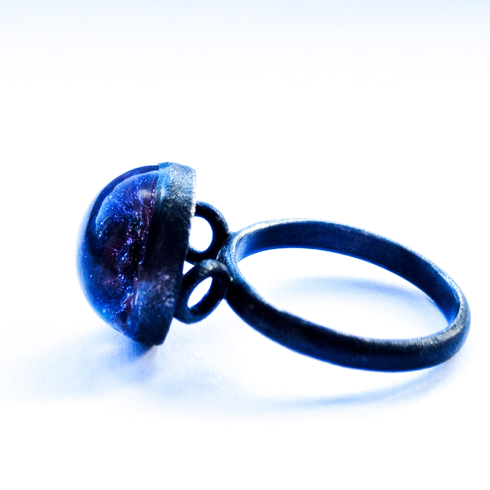 Crushed Candy Ring in Pale Purple with Shirley, Oxidised - Image 11