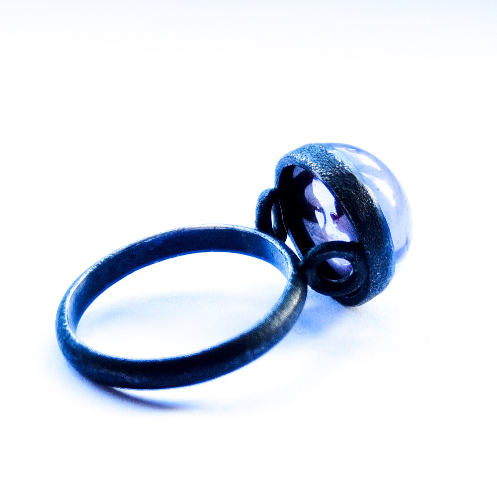 Crushed Candy Ring in Pale Purple with Shirley, Oxidised - Image 5