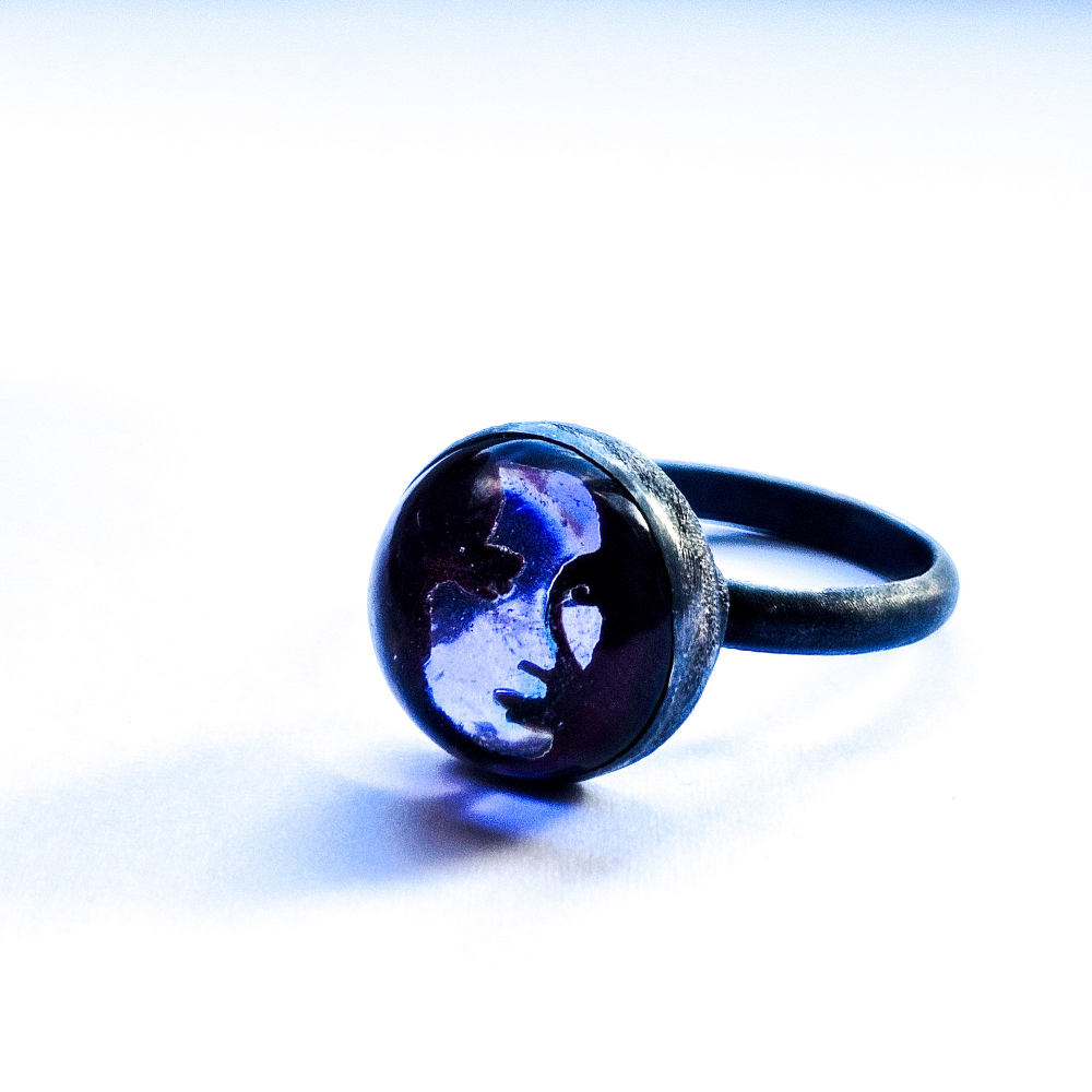 Crushed Candy Ring in Pale Purple with Shirley, Oxidised - Image 3