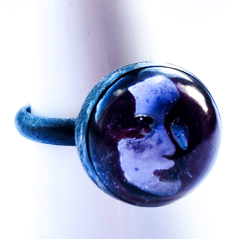 Crushed Candy Ring in Pale Purple with Shirley, Oxidised - Image 4