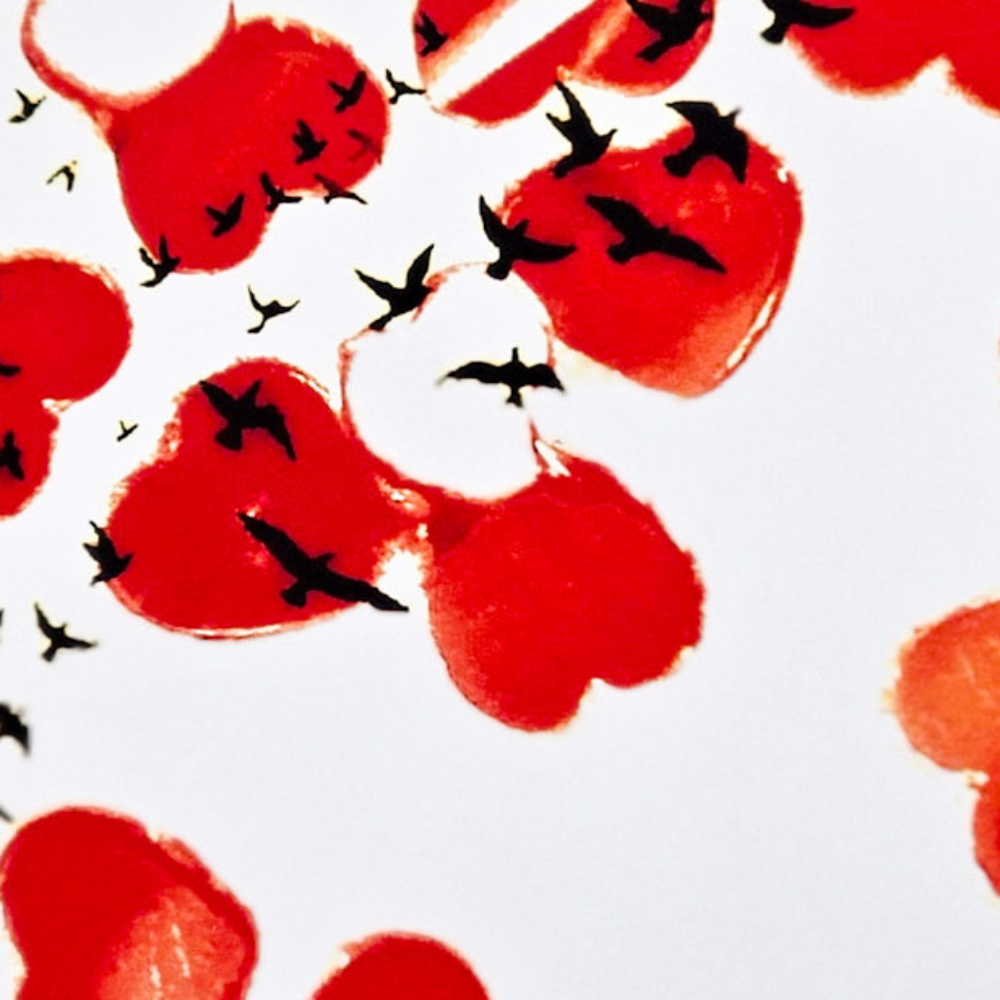 Lovely Day Art Card in Red - Image 3