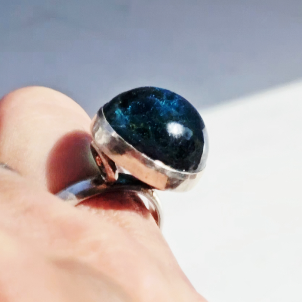 Crushed Candy Ring in Turquoise with Penny - Image 10