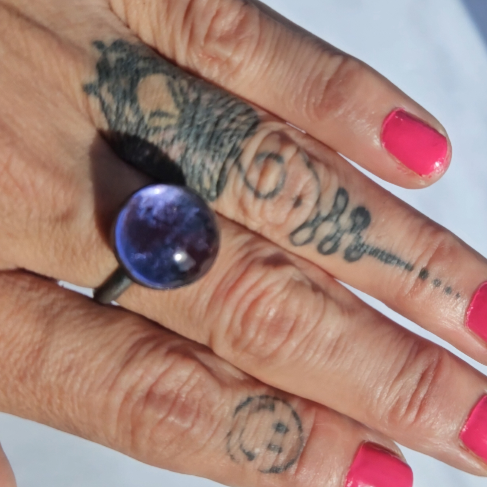 Crushed Candy Ring in Pale Purple with Shirley, Oxidised - Image 6