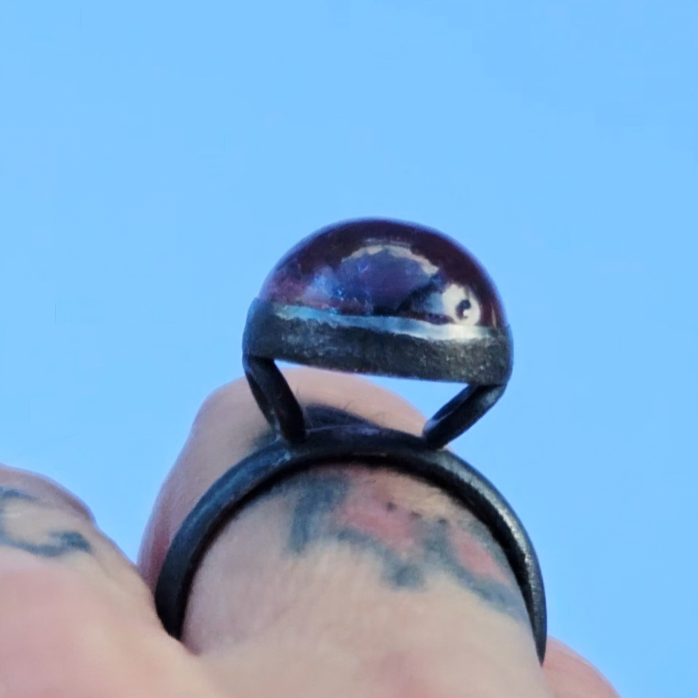 Crushed Candy Ring in Pale Purple with Shirley, Oxidised - Image 8