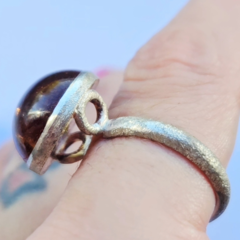 Crushed Candy Ring in Amber with Penny - Image 8