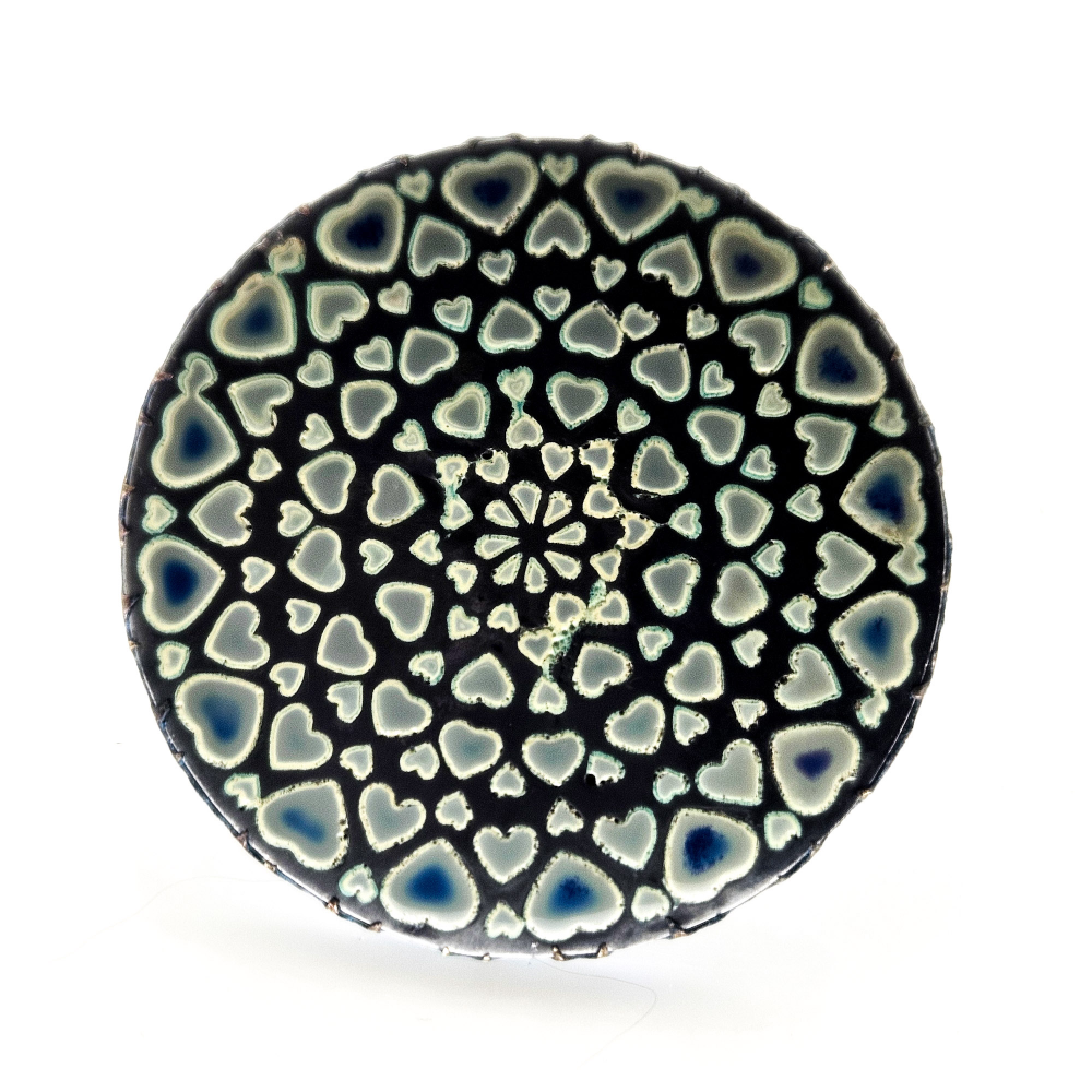glass looks ceramic, mandala design