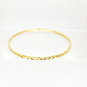 Lovestruck Matrix Bangle — Raw Brass