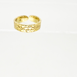 Lovehearts ring brass